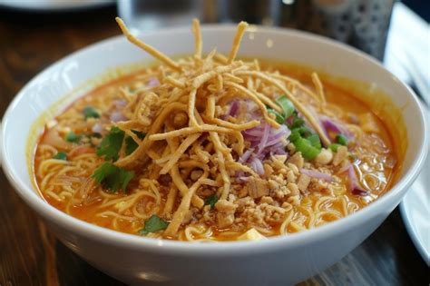  Khao Soi: Experience a Creamy Symphony of Coconut Curry and Crispy Noodles!