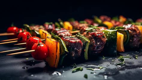  Shashlik: A Smoky Symphony of Succulent Meat and Vibrant Vegetables on Skewers!